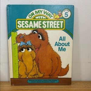 Vintage 1989 On My Way Sesame Street All About Me Volume 5 Hardbound Book